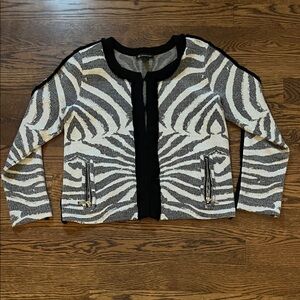 INC International Concepts Black and white jacket